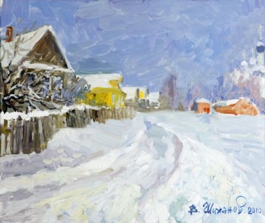 Картина под названием "Зимние сумерки" - Василий Шиханов, Подлинное произведение искусства