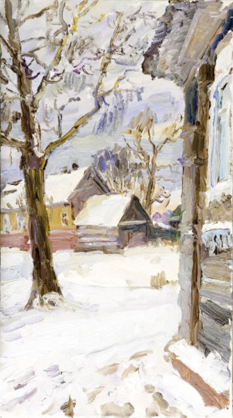 Картина под названием "Зимний день" - Василий Шиханов, Подлинное произведение искусства