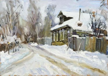 Картина под названием "Зимой в Тверицах" - Василий Шиханов, Подлинное произведение искусства