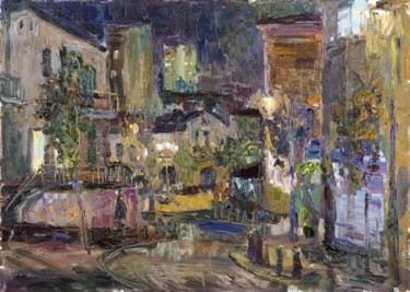Картина под названием "Иерусалим. Ночной г…" - Василий Шиханов, Подлинное произведение искусства