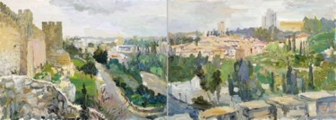 Картина под названием "Иерусалим. У стен с…" - Василий Шиханов, Подлинное произведение искусства