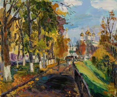 Картина под названием "Ярославская осень" - Василий Шиханов, Подлинное произведение искусства