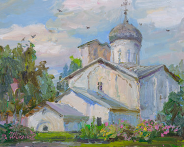 Картина под названием ""Храм Николы со Усо…" - Василий Шиханов, Подлинное произведение искусства