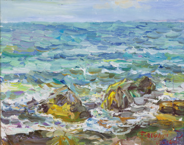 Картина под названием ""Море и Камни"  х.м…" - Василий Шиханов, Подлинное произведение искусства