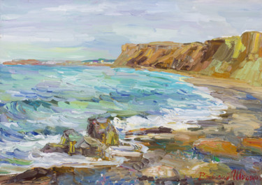 Картина под названием ""Берег  моря в Угло…" - Василий Шиханов, Подлинное произведение искусства