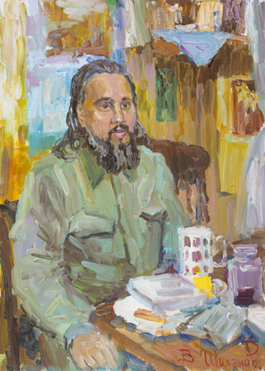 Картина под названием ""Философ" х.м. 70 х…" - Василий Шиханов, Подлинное произведение искусства