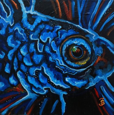 Malerei mit dem Titel "Fish Eye" von Jessica Shilling, Original-Kunstwerk, Öl