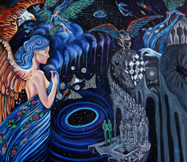 Картина под названием "Spiritual Warfare" - Jessica Shilling, Подлинное произведение искусства, Масло