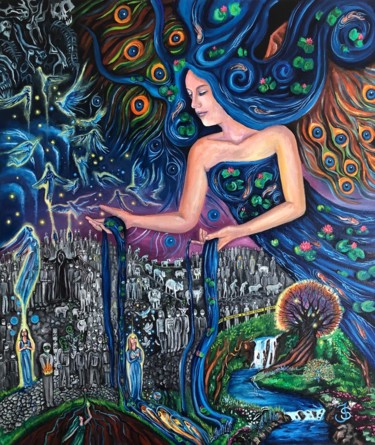 Schilderij getiteld "Healing Begins" door Jessica Shilling, Origineel Kunstwerk, Olie
