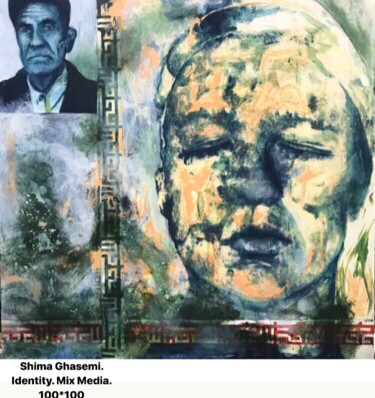 Schilderij getiteld "Identity 9" door Shima Ghasemi, Origineel Kunstwerk, Acryl