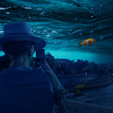 Digital Arts titled "Underwater City" by Shimizaki Rey, Original Artwork, 2D Digital Work