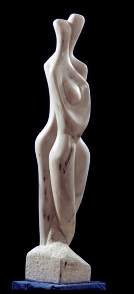 Sculpture titled "Peace of mind" by Shimon Drory, Original Artwork, Stone