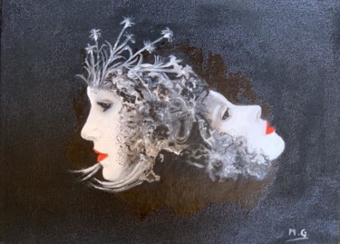 Painting titled "Bipolar" by Mercedes Gordo, Original Artwork, Oil