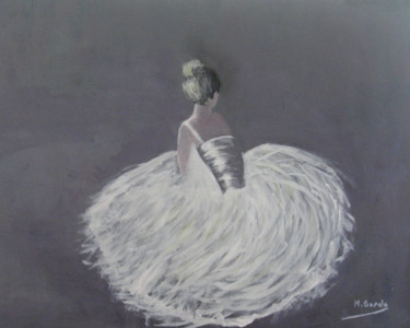 Painting titled "Dancing, dancing" by Mercedes Gordo, Original Artwork, Oil Mounted on Wood Panel