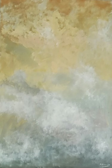 Картина под названием "It's a cloudy day" - Mercedes Gordo, Подлинное произведение искусства, Масло Установлен на Деревянная…
