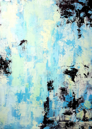 Pittura intitolato "Abstraccion del mar" da Mercedes Gordo, Opera d'arte originale, Acrilico