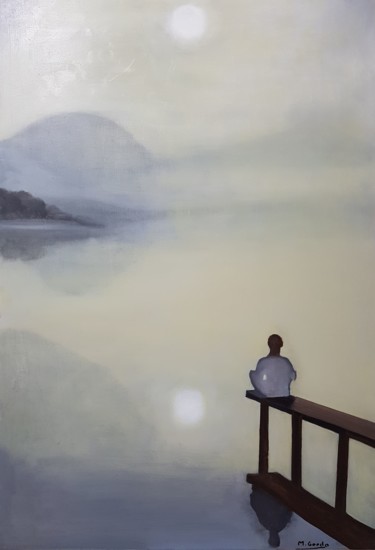Pintura intitulada "Tranquilidad" por Mercedes Gordo, Obras de arte originais, Óleo