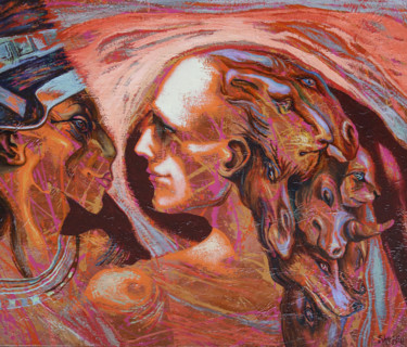 Pittura intitolato "Трансгрессия" da Aleksandr Alex Shinin Shynin, Opera d'arte originale, Olio