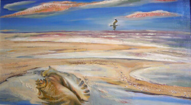 Painting titled "Море" by Aleksandr Alex Shinin Shynin, Original Artwork, Oil