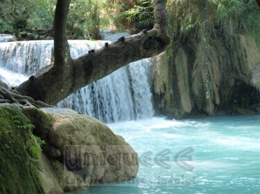Photography titled "A waterfall view in…" by Shiran, Original Artwork