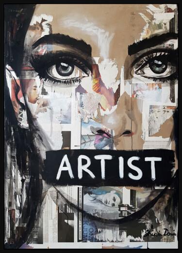 Картина под названием "ARTIST" - Shirin Donia, Подлинное произведение искусства, Акрил Установлен на Деревянная панель
