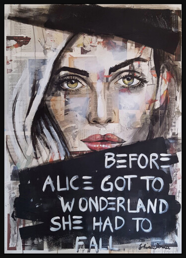 Painting titled "WONDERLAND" by Shirin Donia, Original Artwork, Acrylic Mounted on Wood Panel