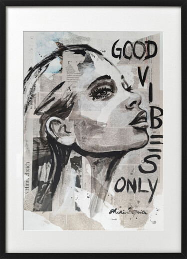 Painting titled "GOOD VIBES" by Shirin Donia, Original Artwork, Acrylic