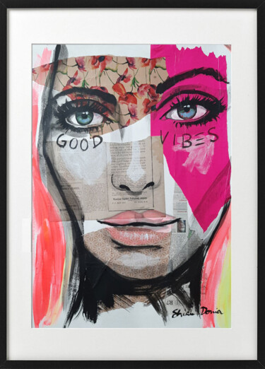 Painting titled "GOOD VIBES 2" by Shirin Donia, Original Artwork, Acrylic