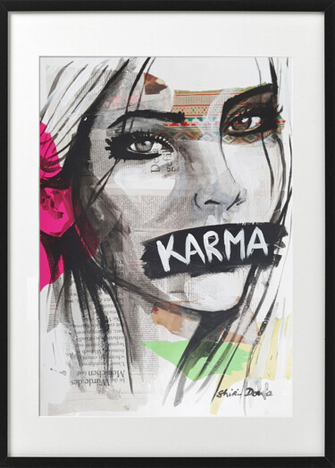 Ζωγραφική με τίτλο "KARMA 2" από Shirin Donia, Αυθεντικά έργα τέχνης, Ακρυλικό