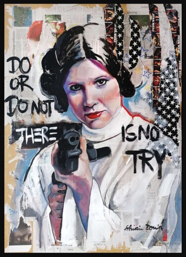 Painting titled "NO TRY" by Shirin Donia, Original Artwork, Acrylic Mounted on Wood Panel