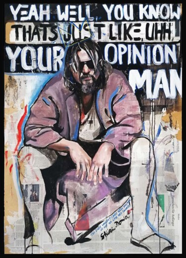 Painting titled "YOUR OPINION" by Shirin Donia, Original Artwork, Acrylic Mounted on Wood Panel