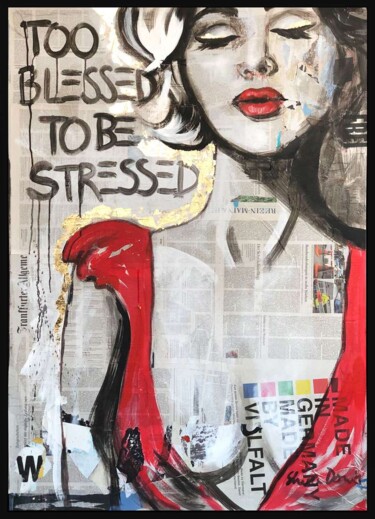 Painting titled "BLESSED" by Shirin Donia, Original Artwork, Acrylic Mounted on Wood Panel