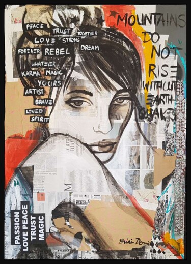 Картина под названием "IN MY MIND" - Shirin Donia, Подлинное произведение искусства, Дерево Установлен на Деревянная панель