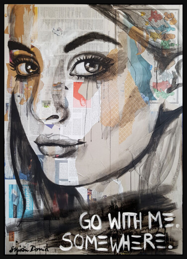 Картина под названием "SOMEWHERE" - Shirin Donia, Подлинное произведение искусства, Акрил Установлен на Деревянная панель