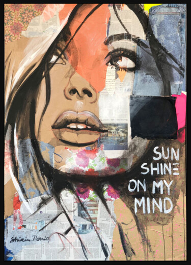 Картина под названием "SUNSHINE" - Shirin Donia, Подлинное произведение искусства, Акрил Установлен на Деревянная панель