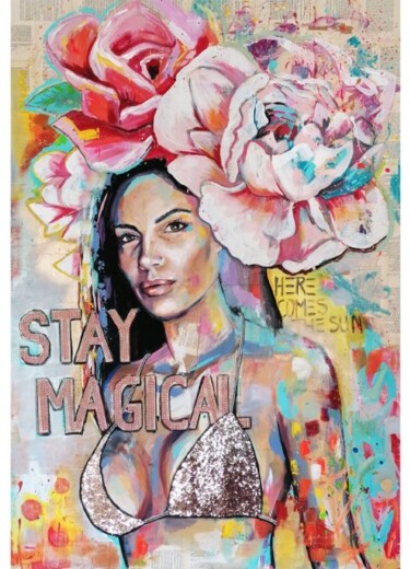 Painting titled "MAGICAL" by Shirin Donia, Original Artwork, Acrylic Mounted on Wood Panel