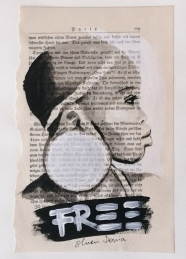 Painting titled "FREE" by Shirin Donia, Original Artwork, Acrylic Mounted on Other rigid panel