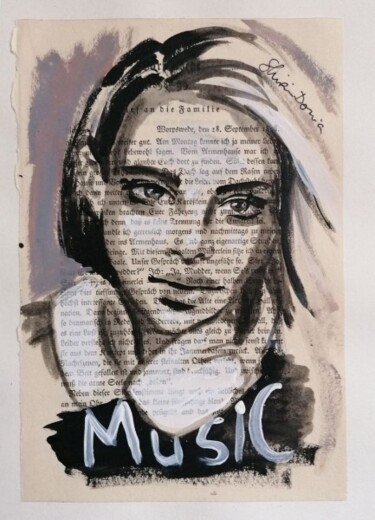 Malerei mit dem Titel "MUSIC" von Shirin Donia, Original-Kunstwerk, Acryl Auf Andere starre Platte montiert
