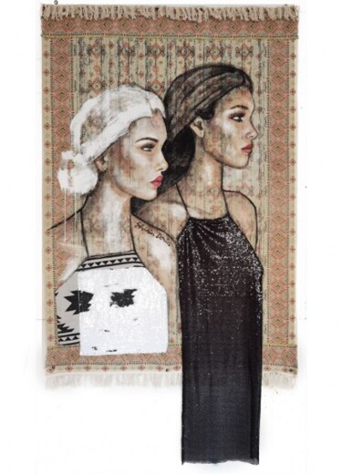 Peinture intitulée "LADIES" par Shirin Donia, Œuvre d'art originale, Acrylique