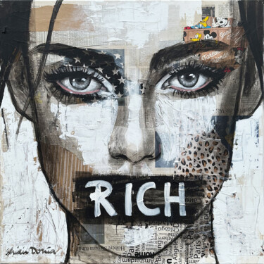 Painting titled "RICH 1" by Shirin Donia, Original Artwork, Acrylic