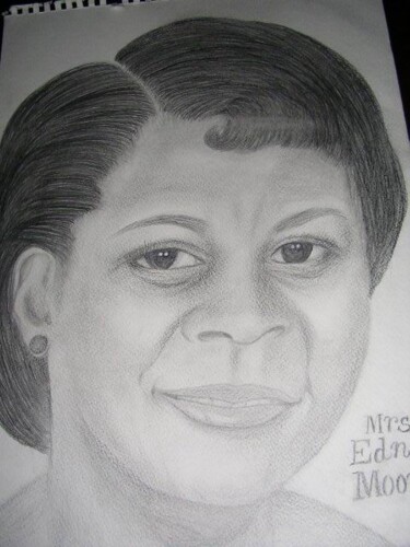 Drawing titled "Mrs Edna E. Moore (…" by Shirley Hurst, Original Artwork, Other