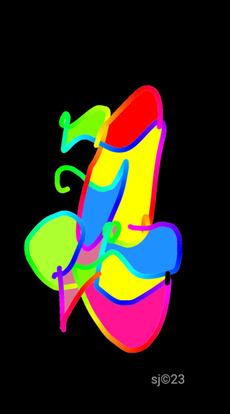 Digitale Kunst mit dem Titel "Colors galore" von Shirley Jacobsen, Original-Kunstwerk, 2D digitale Arbeit