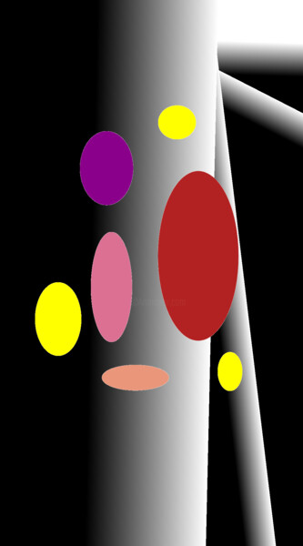 Цифровое искусство под названием "On the pillar" - Shirley Jacobsen, Подлинное произведение искусства, 2D Цифровая Работа