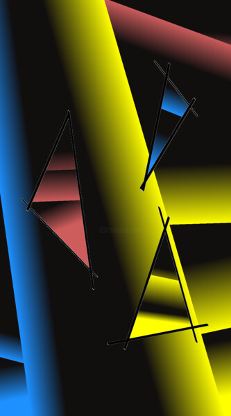 "Color pillars" başlıklı Tablo Shirley Jacobsen tarafından, Orijinal sanat, Dijital Resim