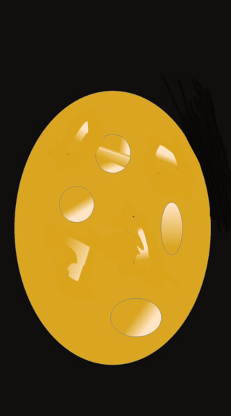 Malerei mit dem Titel "Golden surprise" von Shirley Jacobsen, Original-Kunstwerk, Digitale Malerei