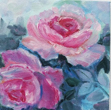 Painting titled "Rosa" by Tatiana Shirova, Original Artwork, Oil