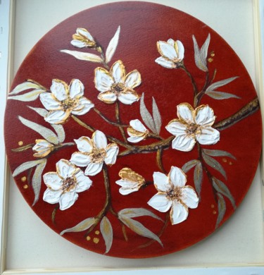 Painting titled "Spring" by Tatiana Shirova, Original Artwork, Oil Mounted on Wood Stretcher frame
