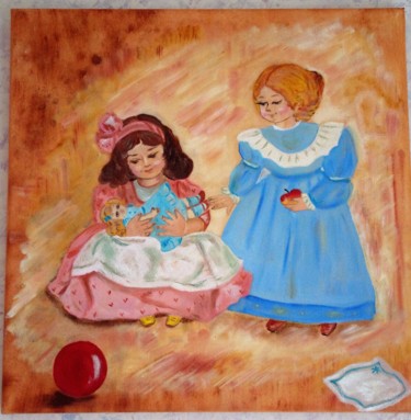Painting titled "Girlfriend" by Tatiana Shirova, Original Artwork, Oil