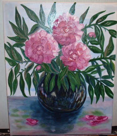 Peinture intitulée "gentle bouquet" par Tatiana Shirova, Œuvre d'art originale, Huile