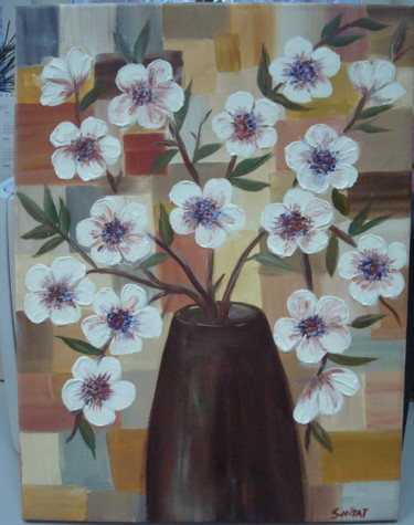 Painting titled "appletree" by Tatiana Shirova, Original Artwork, Oil